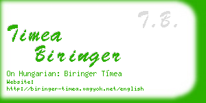 timea biringer business card